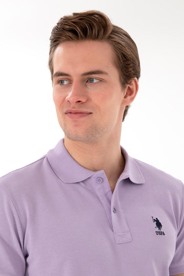 USPA Polo Shirt Men Lilac VR034 USPOM277 USPA LOGO US POLO ASSN.